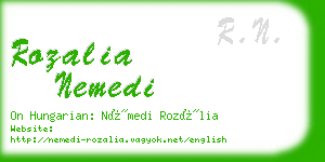 rozalia nemedi business card